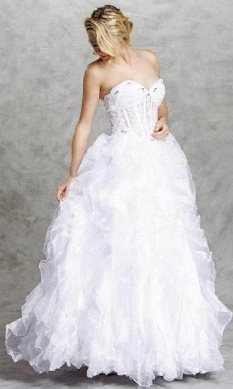Limited Time Special Offer Aspeed Bridal - LH032 Strapless Lace-Up Back Wedding Gown Limited Time Special Offer Aspeed Bridal - LH032 Strapless Lace-Up Back Wedding Gown