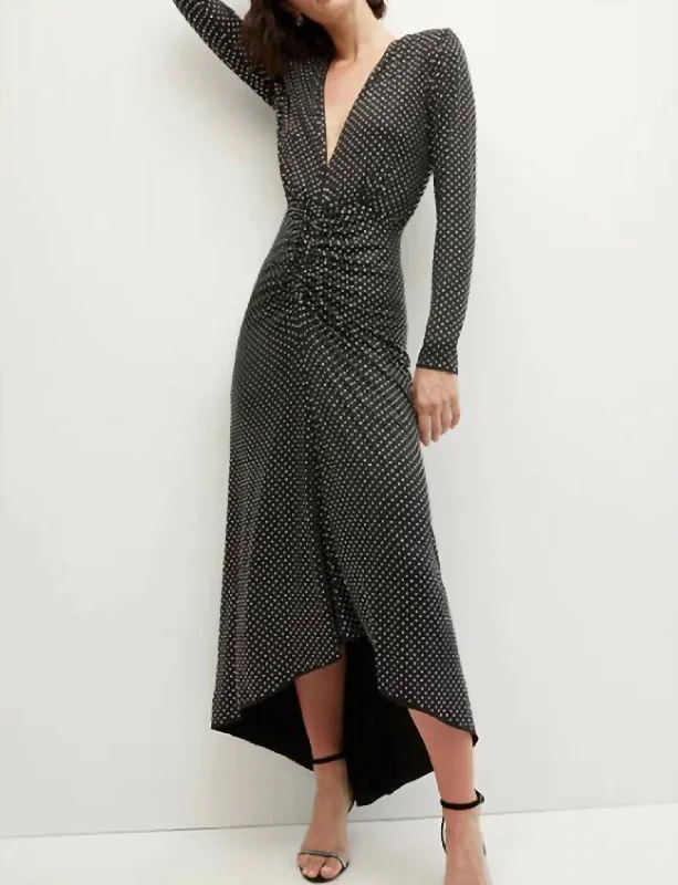 Pastel Styles Kiah Embellished Dress In Black