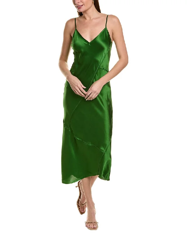 Style Streetwear Go> by GoSilk Piece It Together Silk Slip Dress