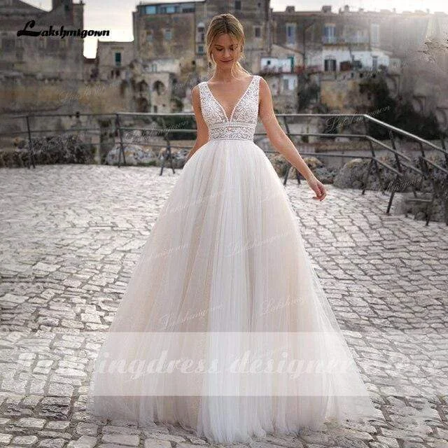 Online Clothing Stores Roycebridal Summer Beach A-Line Princess Wedding Dresses V Neckline Online Clothing Stores Roycebridal Summer Beach A-Line Princess Wedding Dresses V Neckline