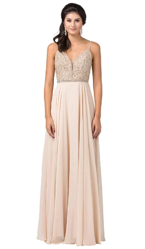 Best Clearance Sales Right Now Dancing Queen - 2493 Jewel Beaded A-Line Chiffon Gown Best Clearance Sales Right Now Dancing Queen - 2493 Jewel Beaded A-Line Chiffon Gown