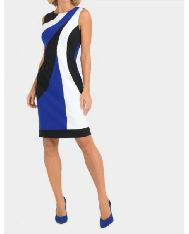 Wardrobe Essentials Color Block Dress In Multicolor
