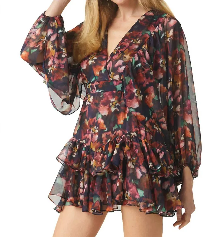 Easygoing Women's Style Jolene Dress In Libra Fleur Chiffon
