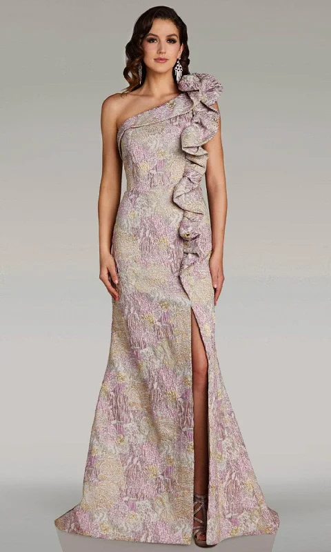 Women's Clothing Online Feriani Couture 18448 - Ruffled Accent One Shoulder Evening Gown Women's Clothing Online Feriani Couture 18448 - Ruffled Accent One Shoulder Evening Gown