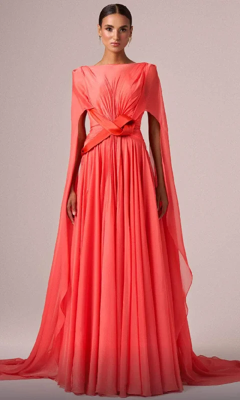 Women’s Activewear for Exercise and Sports MNM Couture E0061 - Sheer Cascade Evening Gown Women’s Activewear for Exercise and Sports MNM Couture E0061 - Sheer Cascade Evening Gown
