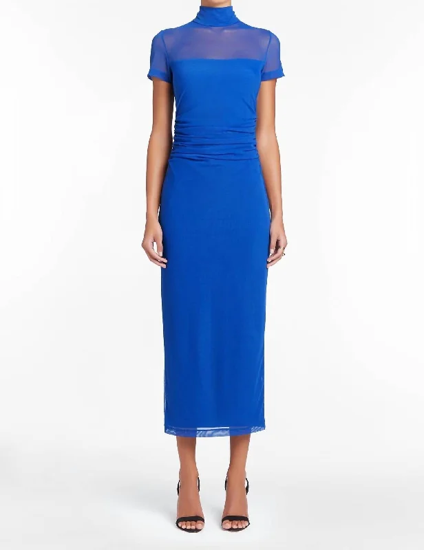 Minimalist Chic Dominique Dress In Cobalt