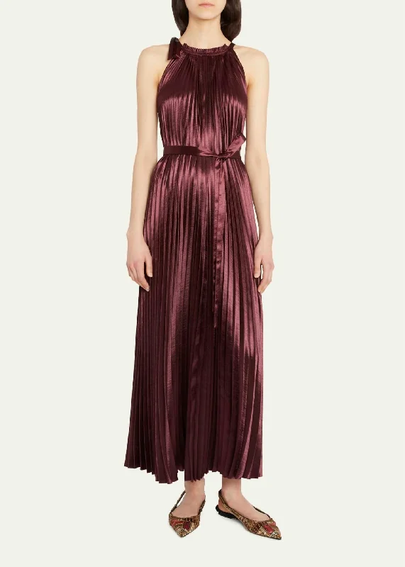 High-End Women's Apparel Amiko Dress In Mahogany