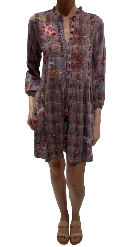 Premium Quality Garments Garnet Field Dress In Plaid