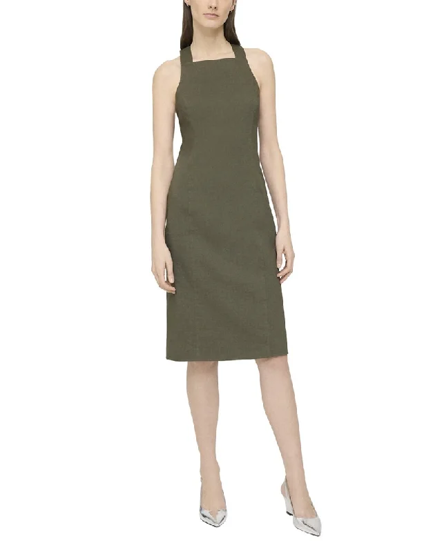 Elegant Contour Theory Racerback Linen-Blend Dress