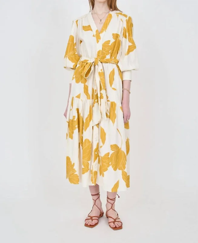 Trend Setting Threads Layla Dress In Marigold Iris