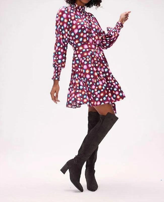 The Good Stuff Kali Dress In Wine Pink