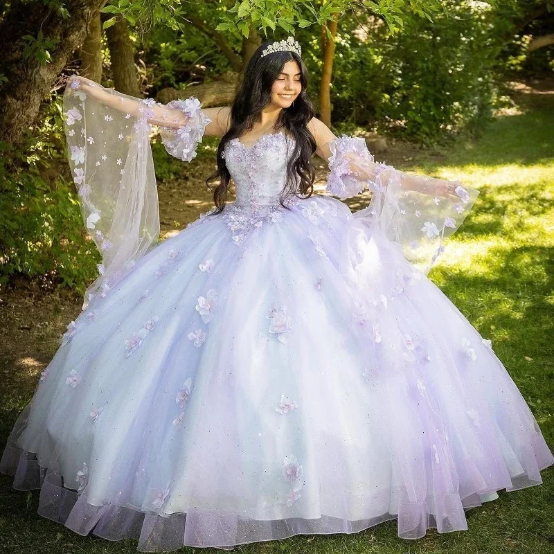 Seasonal Fashion Sexy Sweetheart Quinceanera Dresses Ball Gown Off The Shoulder Long Sleeve Floral Appliques Lace Handmade Flowers Sweet 15 Party Seasonal Fashion Sexy Sweetheart Quinceanera Dresses Ball Gown Off The Shoulder Long Sleeve Floral Appliques Lace Handmade Flowers Sweet 15 Party