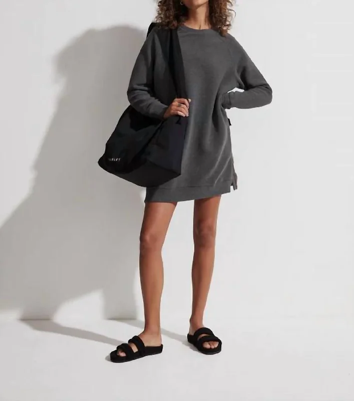 Casual Chic Albert Dress In Charcoal Marl