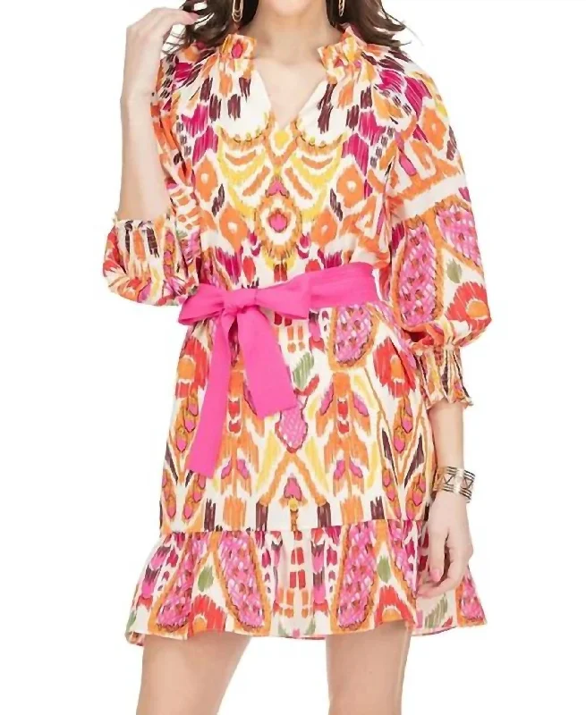Exclusive Deals For This Week Only Aztec Heat Peasant Dress