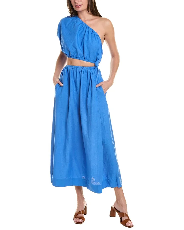 Must Haves FARM Rio One-Shoulder Linen-Blend Dress