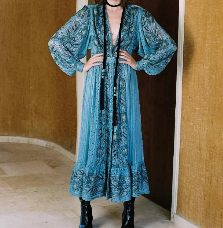 High End Fashion Phillipa Dress In Blue Topaz