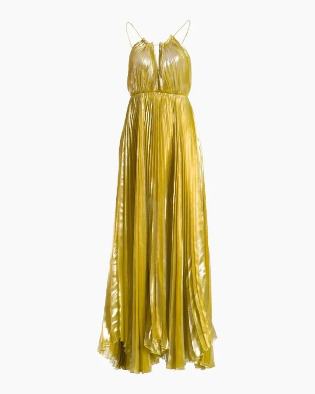 Hollywood Glam Award - Show Style Sayan Dress In Gold