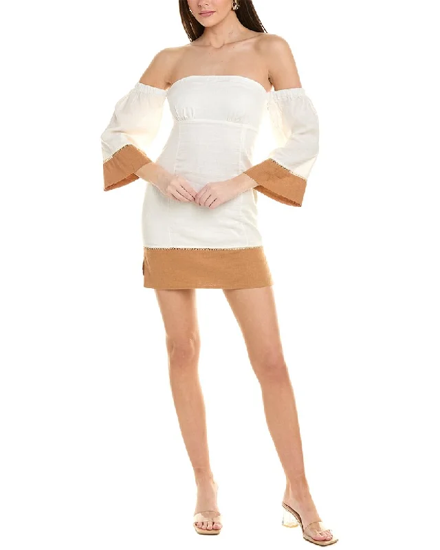 Clothes For Women ViX Solid Mercia Linen-Blend Dress