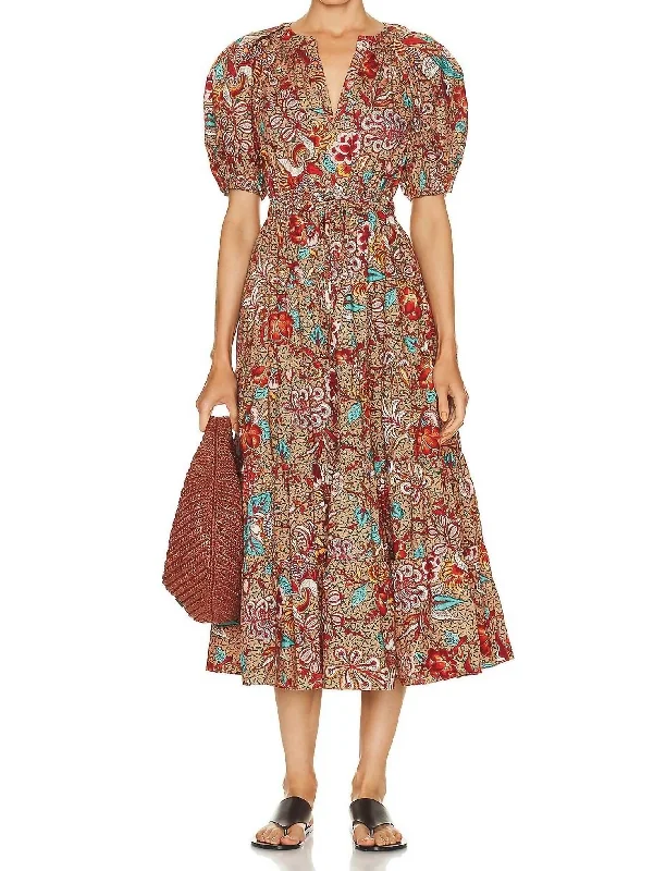 Disco - Inspired Retro Dance Look Olina Dress In Primrose