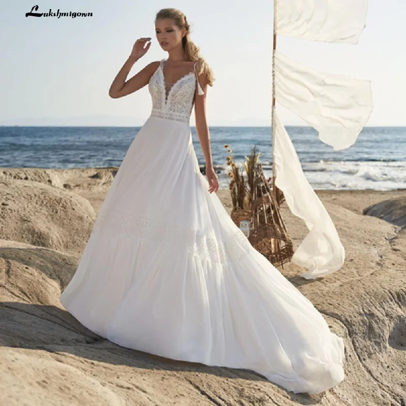 Holiday Gift Guide Sale Roycebridal Spaghetti Straps Wedding Dresses Bohemian Beach Lace Bocide vestido para boda playa Lakshmigown Wedding Gowns For Bride Robe De Holiday Gift Guide Sale Roycebridal Spaghetti Straps Wedding Dresses Bohemian Beach Lace Bocide vestido para boda playa Lakshmigown Wedding Gowns For Bride Robe De