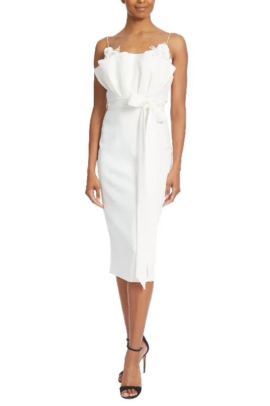 Unique Women's Fashion Pieces Crumbcatcher Cocktail Dress In Ivory