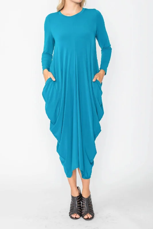 Plus-Size Women's Garments Calling Cabo Dress In Teal