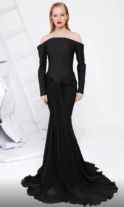 High Street Women’s Fashion for Trendy Shoppers MNM Couture B1112 - Long Sleeve Corset Evening Gown High Street Women’s Fashion for Trendy Shoppers MNM Couture B1112 - Long Sleeve Corset Evening Gown