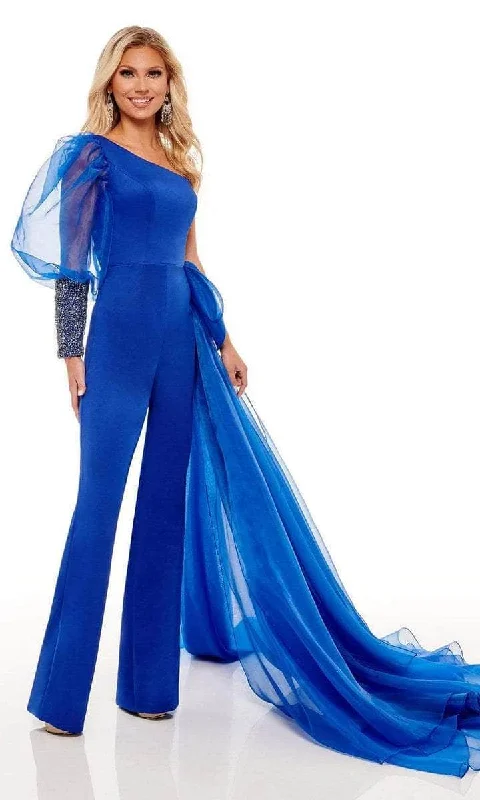 Mega Sale Rachel Allan - Sheer Puffed Sleeve Jumpsuit 50128 - 1 pc Royal In Size 6 Available Mega Sale Rachel Allan - Sheer Puffed Sleeve Jumpsuit 50128 - 1 pc Royal In Size 6 Available