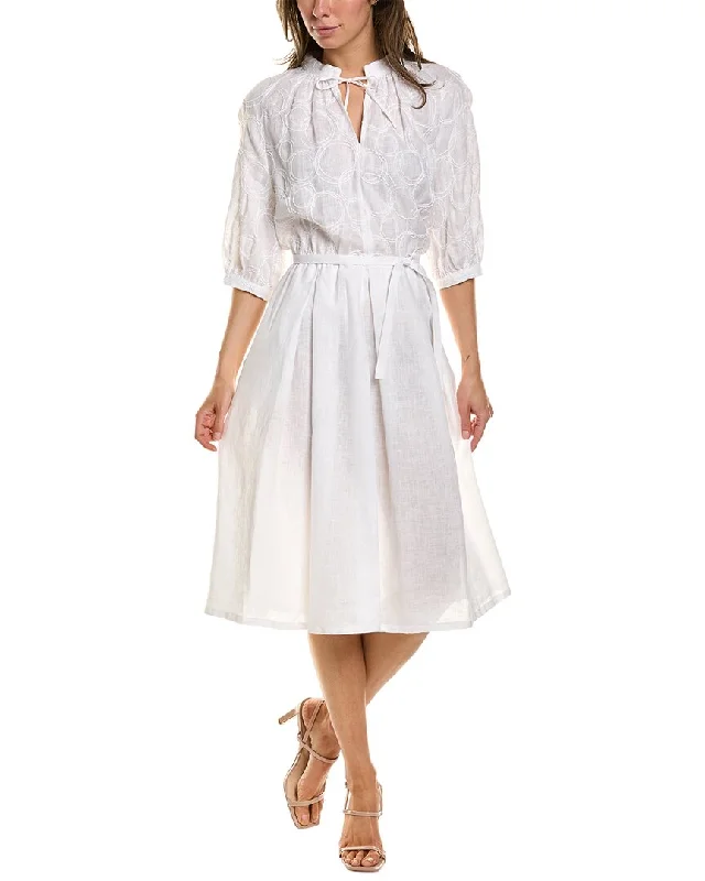 Online Clothing Boutiques Piazza Sempione Linen-Blend Dress