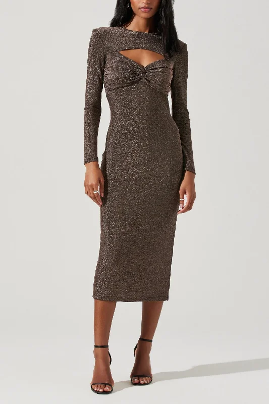 Casual Outfit For Women Rosella Dress In Black Gold