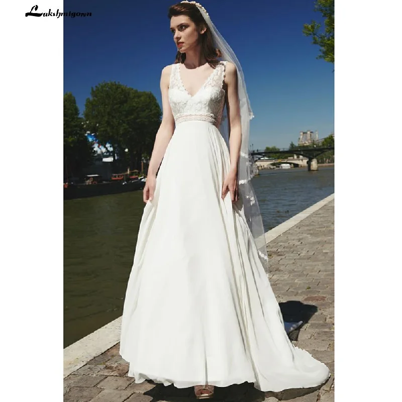 Clearance Sale Online Roycebridal Summer Wedding Dress New Style Backless Sexy Bridal Beach V-neck Clearance Sale Online Roycebridal Summer Wedding Dress New Style Backless Sexy Bridal Beach V-neck