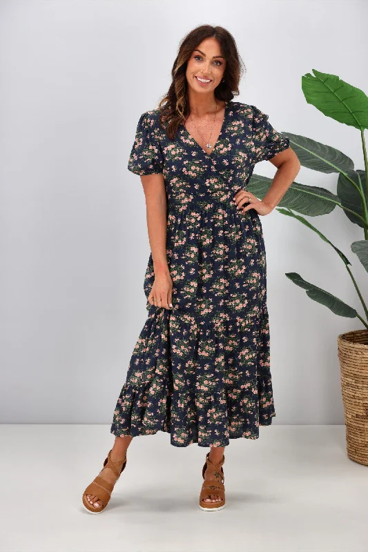 Exclusive Deals Online Shine On Label Callista Puff Sleeve Midi Dress Midnight Ditsy Exclusive Deals Online Shine On Label Callista Puff Sleeve Midi Dress Midnight Ditsy