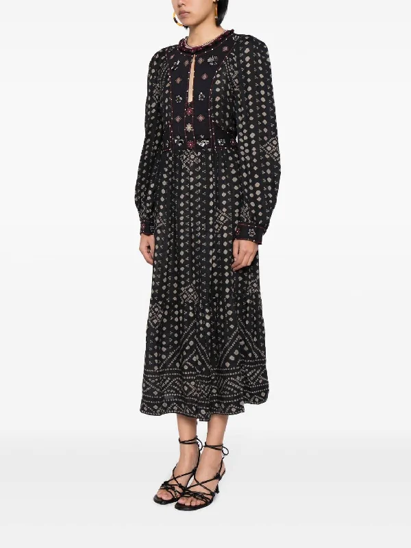Flash Sale Clothing Maja Embroidered Dress In Black