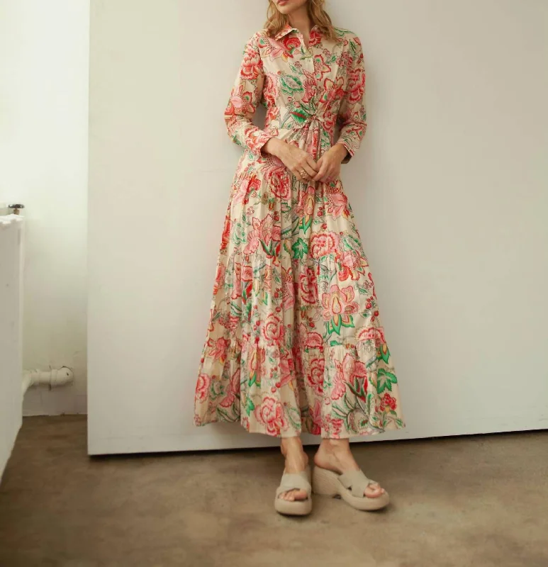 Stylish Women's Apparel Meredith Dress In Peony Cream