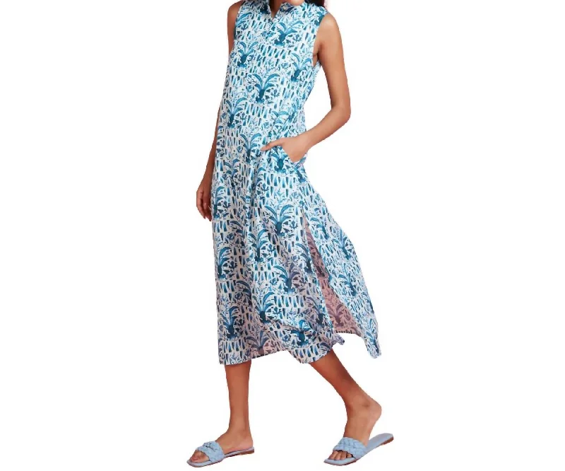 First Order Discount Devina Dress In Blue Josie