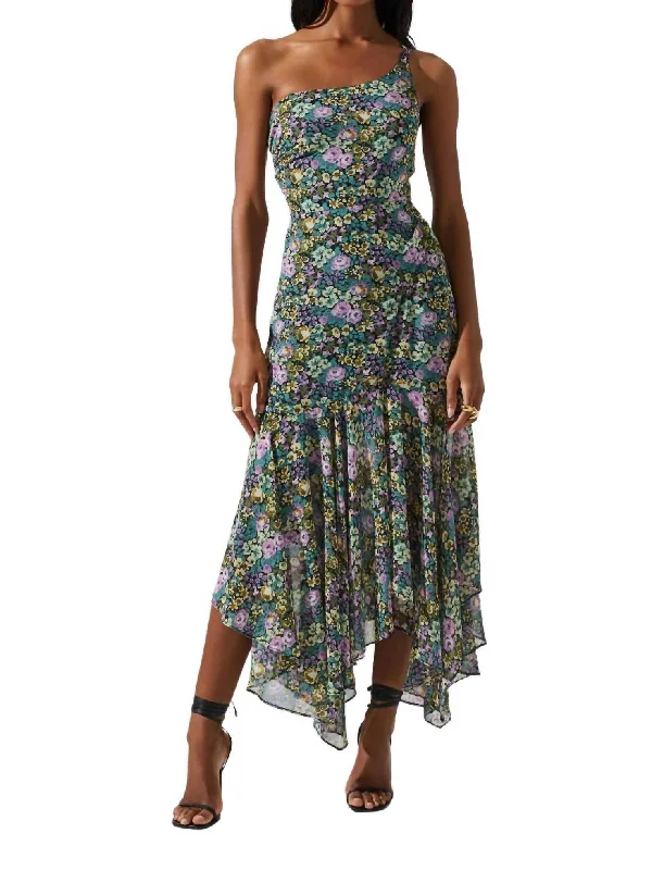 Cool Prices Malvina Dress In Purple Yellow Multi