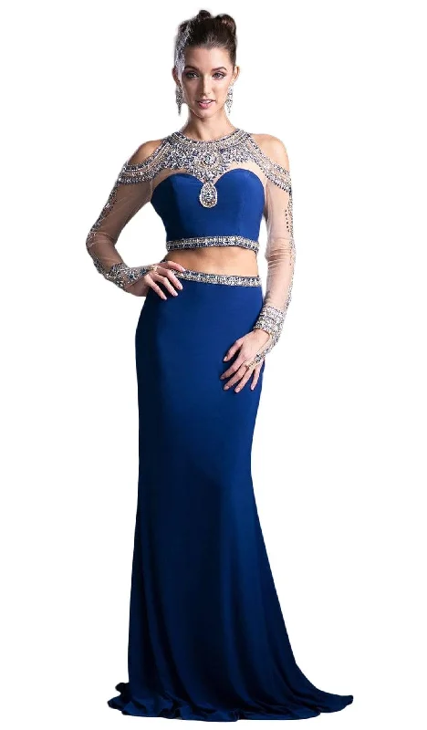 Affordable Women’s Clothing Sale Online Cinderella Divine - Two Piece Rhinestone Embellished Long Sleeves Gown Affordable Women’s Clothing Sale Online Cinderella Divine - Two Piece Rhinestone Embellished Long Sleeves Gown