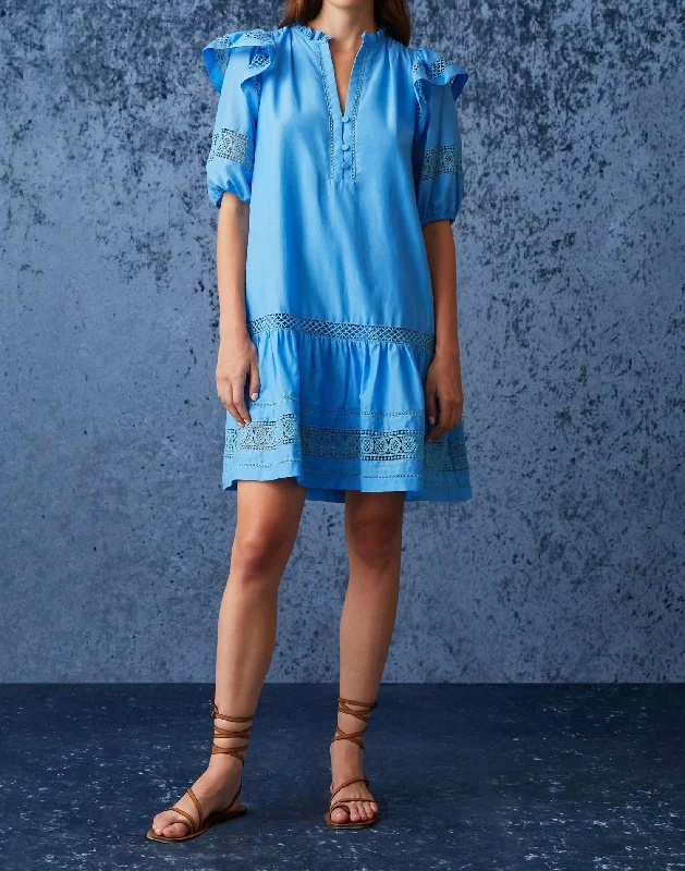 Trendy Street Style Clothing Ruby Dress In Azure
