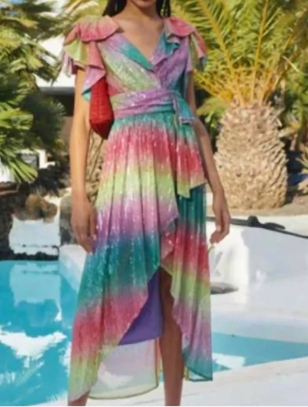 Chic And Trendy Opal Dress In Magic Jewels