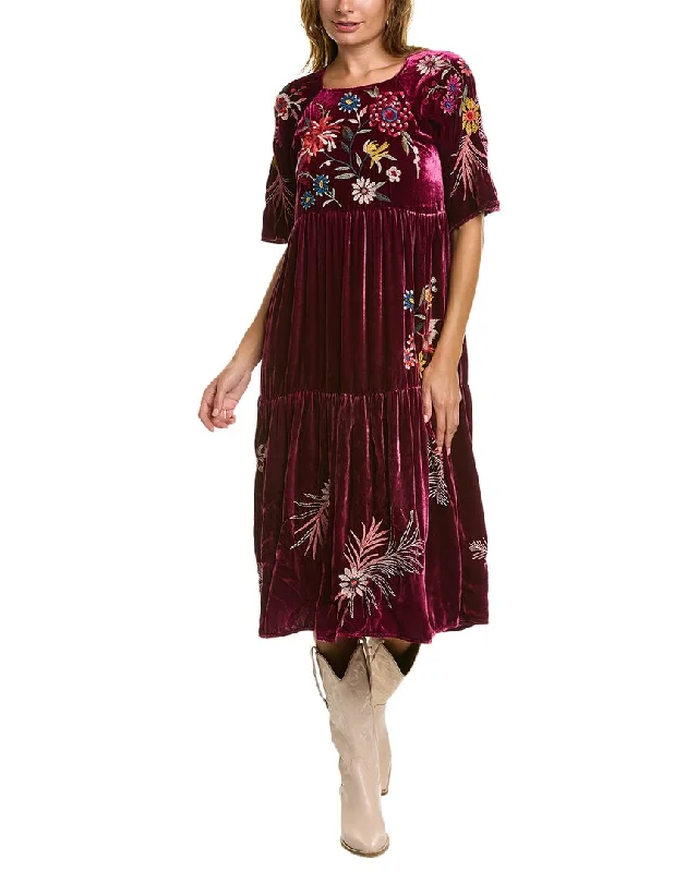 Women's Clothing For Work Johnny Was Tiarei Silk-Blend Dress