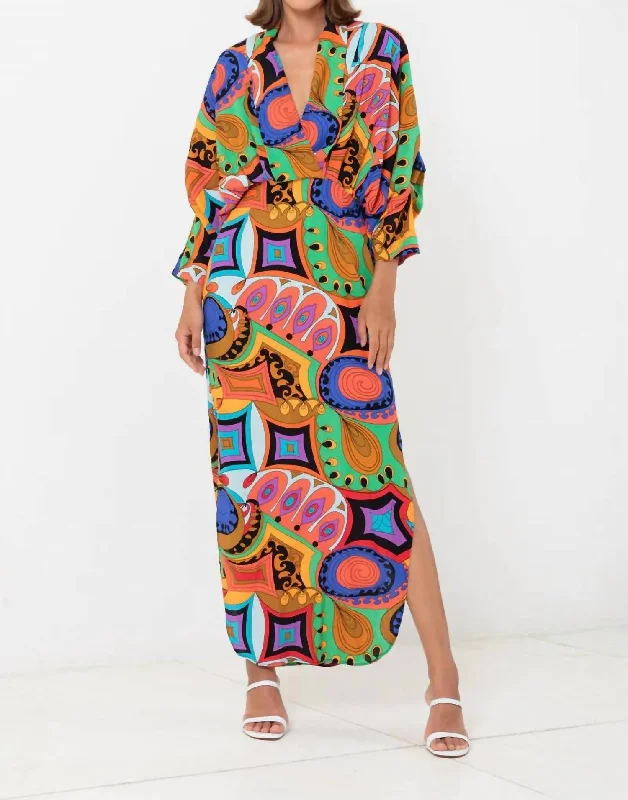 Women's Chic Outfit Plunge Dress In Murano