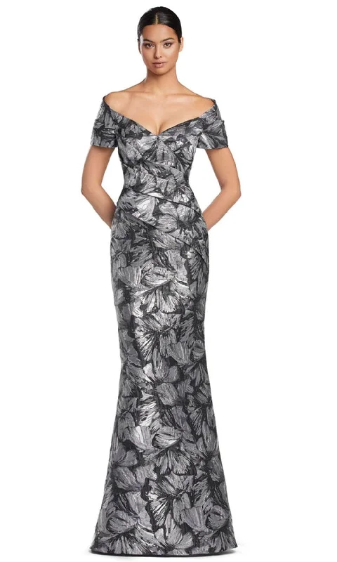 Urban Femme Streetwear Alexander by Daymor 2062F24 - Pleated Off-Shoulder Evening Gown Urban Femme Streetwear Alexander by Daymor 2062F24 - Pleated Off-Shoulder Evening Gown