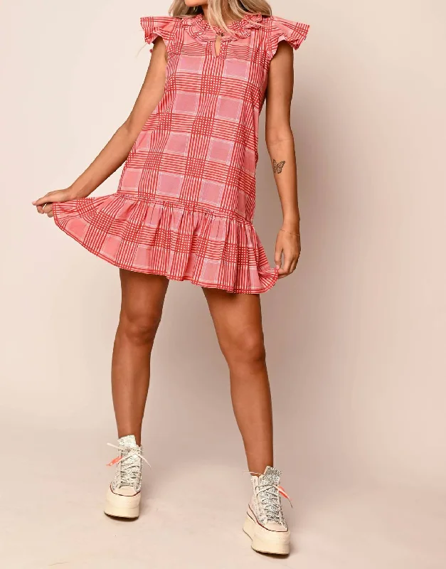 Seasonal Sale Rachel Dress In Red Plaid