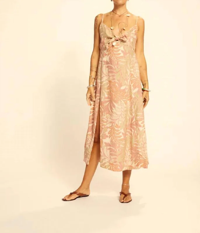 Eclectic Fashion Sophie Dress In Jungle Print Clay