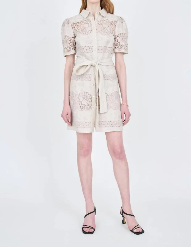 Chic Casual Style Valencia Dress In Khaki