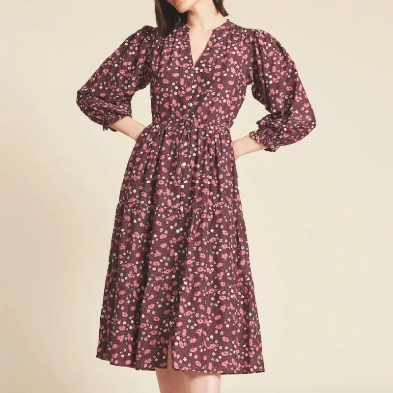 Women's Casual Garments Sylvie Dress In Plum Blossom
