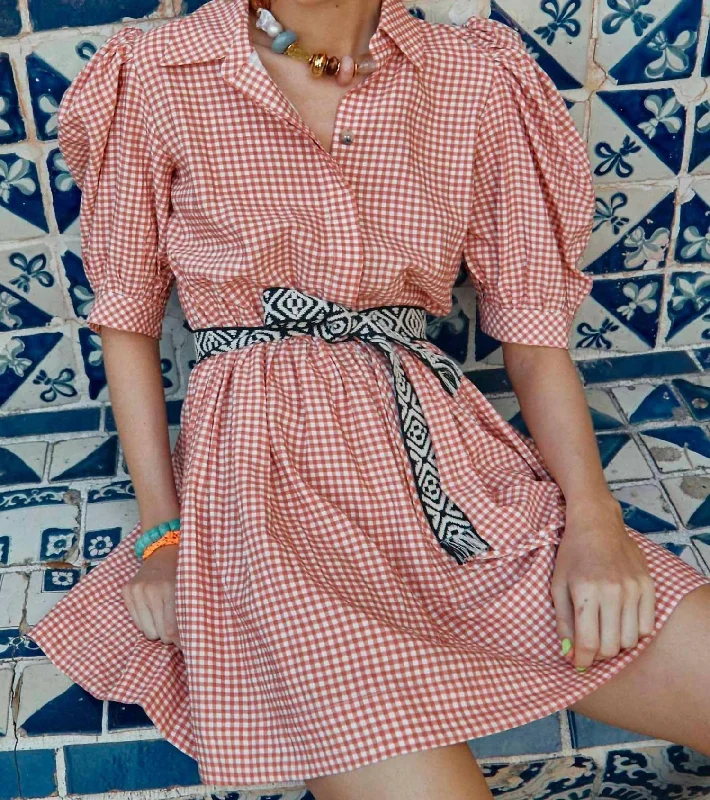 Discover Now Mccauley Dress In Terracotta Gingham
