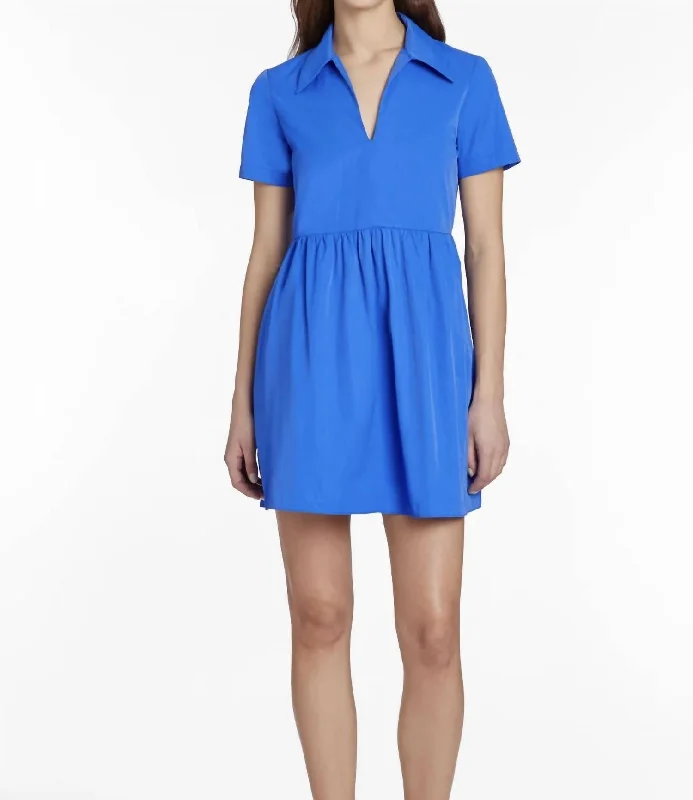 Ride The Style Wave Althea Dress In Royal Blue