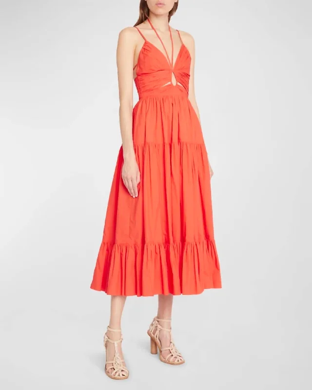 New In This Season Phoebe Dress In Coral