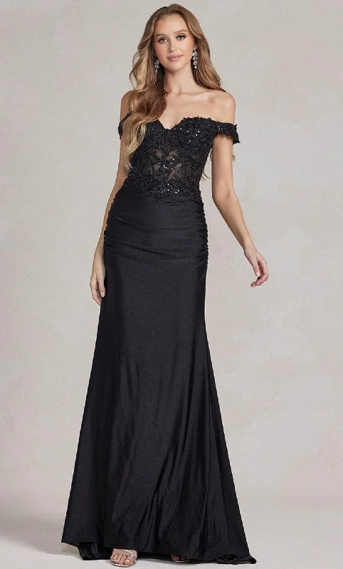 Chic Women’s Clothing for Work and Travel Nox Anabel E1184 - Off Shoulder Lace Corset Prom Gown Chic Women’s Clothing for Work and Travel Nox Anabel E1184 - Off Shoulder Lace Corset Prom Gown